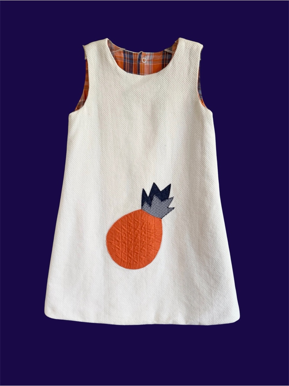 Homemade Girls Waffle Knit Pineapple Dress - 5T
